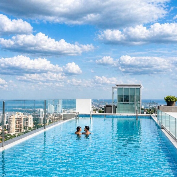 Luxury 2-bedroom condo with Infinity Pool & Gym