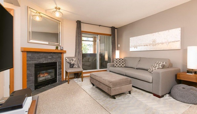 90 Glaciers Reach, this 2br home has a hot tub & pool in Whistler Village in Whistler