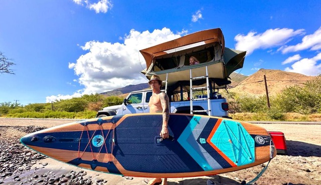 Aloha Glamp Explore Maui with our Jeeps Camper