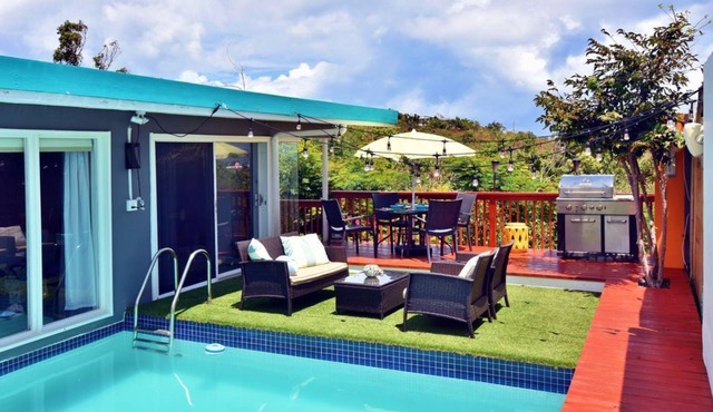 Generator! Private Pool Villa - Sapphire Beach 5min walk & Washer/Dryer WiFi 6 in St. Thomas
