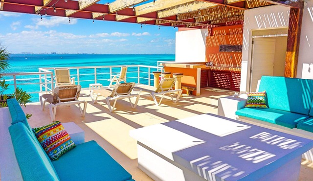 Oceanview Isla Mujeres Villa - Private Pool, Steps from Snorkeling, & Skybar
