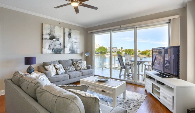Pets Allowed! Newly Furnished, Waterfront Balcony, Heated Pool, FREE Activities ~ 204 Bay Harbor in Clearwater Beach
