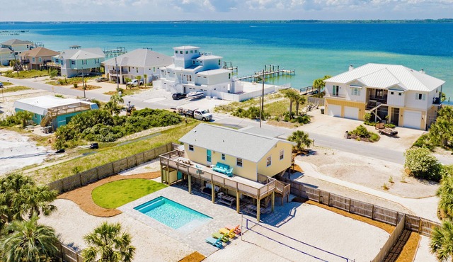 Sunshine Beach House Private Heated Pool Walk to Sound & Gulf Pet Friendly in Pensacola Beach