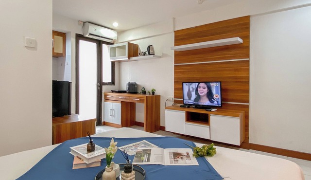 Wooden Touch Studio At Kebagusan City Apartment in Jakarta